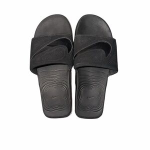 Nike Black Slide Sandals with Embossed Logo